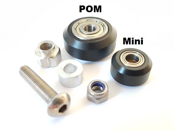 Hotend Schlitten für 2020 V-Slot Aluminiumprofile 4 Rollen